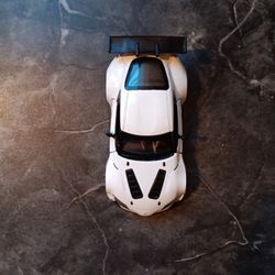 White Toyota GR Super Racing Concept  Toy Pull Back Car