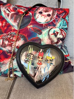 The Powerpuff Girls Clear Heart Shaped Purse