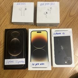 iPhone, Boxes, AirPod Empty Boxes