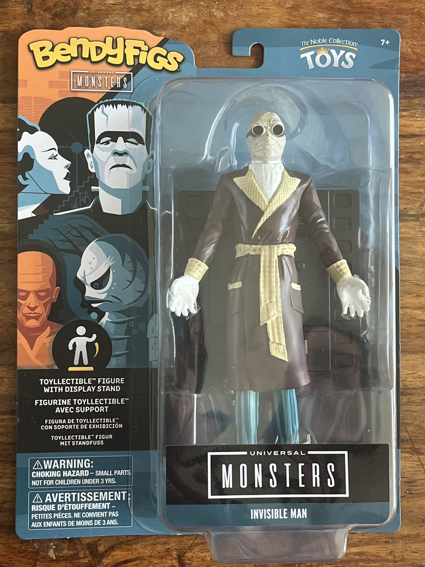 BendyFigs Universal Monsters/The Invisible Man 7” Action Figure 