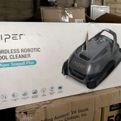 (2023 Upgrade) AIPER Seagull Plus Cordless Pool Vacuum, Robotic Pool Cleaner Lasts 110 Min, Stronger Power Suction, LED Indicator, Ideal for Above/In-