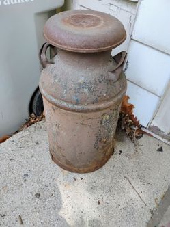 Antique Metal Milk Jug