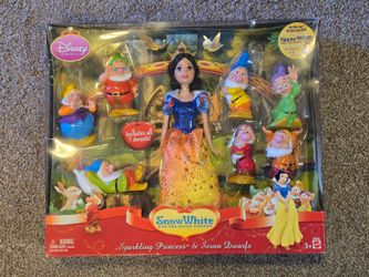 Disney Mattel Snow White And The Seven Dwarfs Sparkling Princess Set