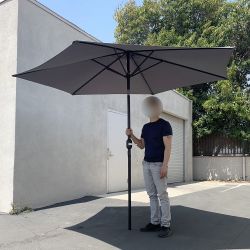 New In Box $40 Patio 10 FT Umbrella with Tilt and Crank, Outdoor Garden Market (Base not included) 