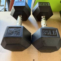 35 Lb Dumbbells 