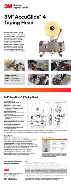3M-MaticAccuglideHigh PerformanceTaping Heads2 and 3 InchType 11800