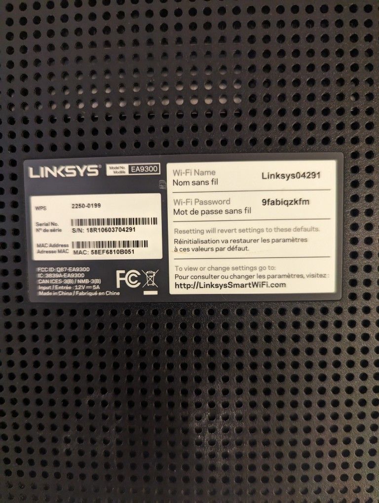 Whole House Linksys WIFI (Router And Extender)
