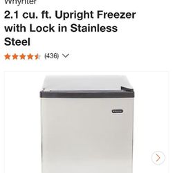 Mini-Upright Freezer 2.1 Cubic Ft. Stainless steel