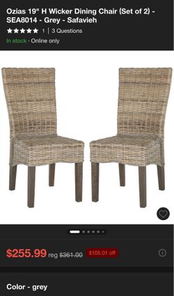 Wicker Dining Chairs - Set of 4