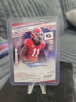 Derion Kendrick prestige auto draft Pick football card