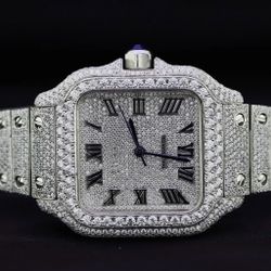 Luxury Moissanite Watch, VVS1 Quality with Automatic Movement Diamond Watch