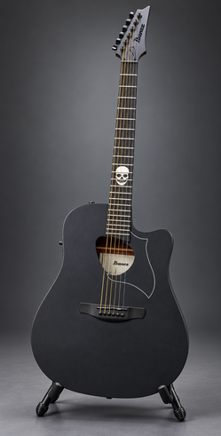 Ibanez ALT31-WK Altstar Acoustic Electric Guitar Skull Black w/ Gig Bag & Stand