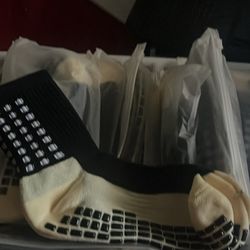 40 Pc black grip socks & 15 pc knee socks