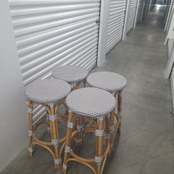4 set Bamboo Stools