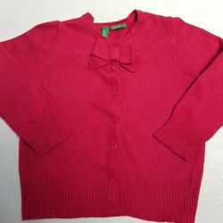 Benetton Baby Cardigan Sweater Size 2Y. Nice Outfit For Christmas 
