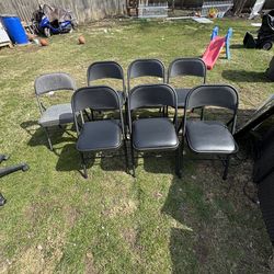 Set of 7 Folding chairs
