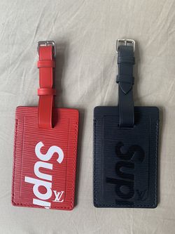 Louis Vuitton supreme luggage tags NEW