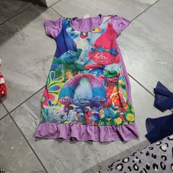 Keep Cool Girls Dress Pajamas Trolls Size 4-6