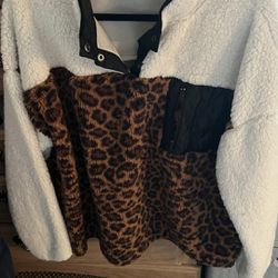 Leopard Fleece Jacket  Thumbnail