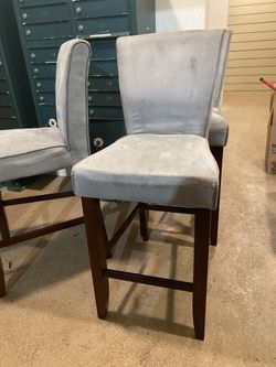 4 suade bar stools