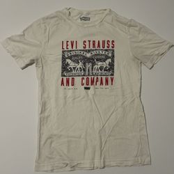 Levi Strauss & Co White Short Sleeve Cotton T-Shirt Men's S