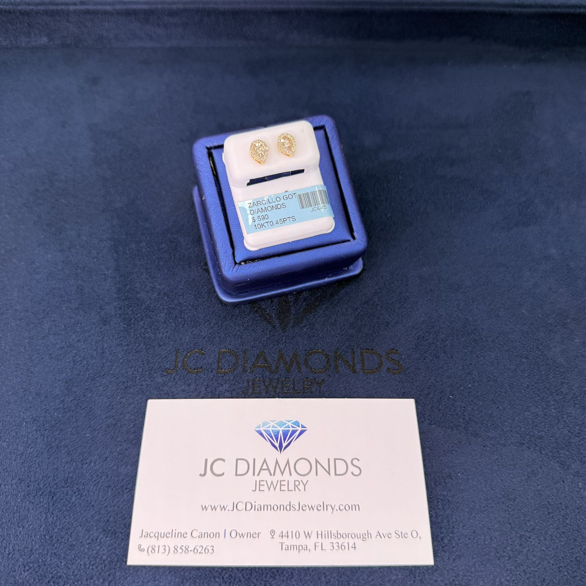 Earring Drop 10k Diamonds Real 