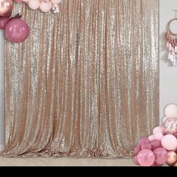 [Store Shopped] eluckya 1/2 Piece Gold Sequin Backdrop, Glitter Photography Backdrop, Suitable For Wedding Supplies, Wedding Decorations, Baby Showers