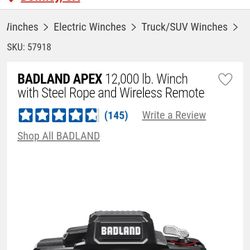 Badland Winch 12,000lbs