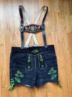 Decorative Lederhosen (leather shorts) and hat