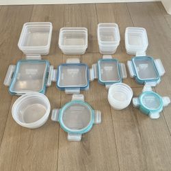30 Piece Set- Snapware Leakproof Tupperware Food Storage Containers w/ 4 Locking Tabs