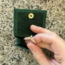 Antique Chevron Pearl Wedding Ring Marquise Moissanite Birthstone Ring Crown Band Rose Silver Anniversary Stack Wedding Ring Gift For Her