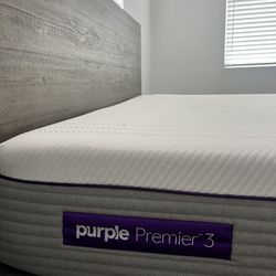 King PURPLE Mattress with foundation