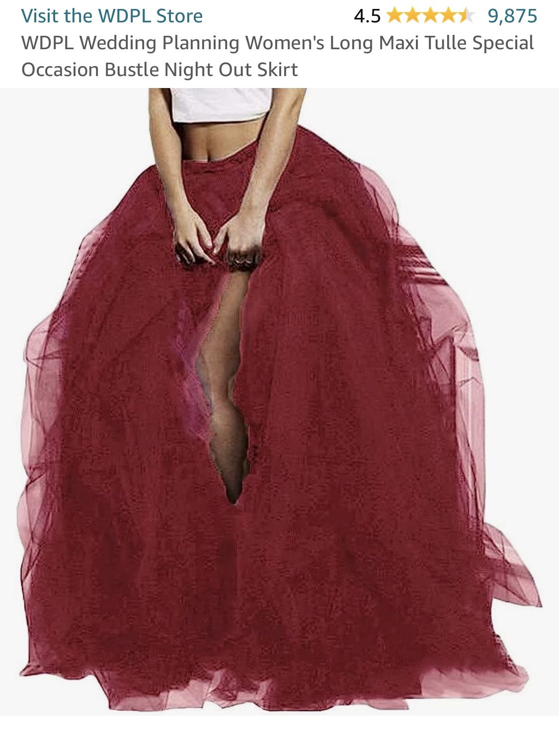 Burgundy Tulle Skirt