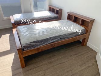 Twin bed and mattress
