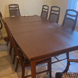Antique Dinner Table Sits 8 People 