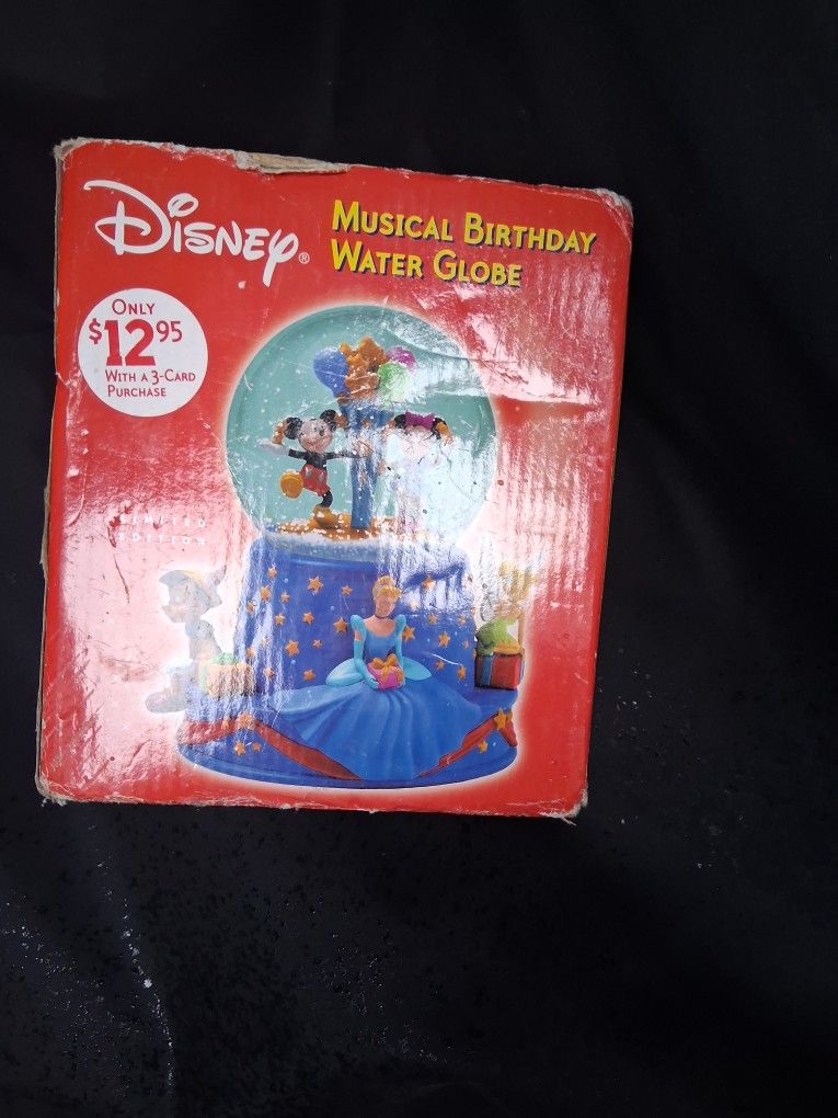 Limited Edition Disney Musical Birthday Water Globe