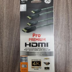 GE Pro Premium HDMI Cable 6ft. 2pack