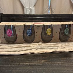 Rae Dunn Easter Wine Glasses