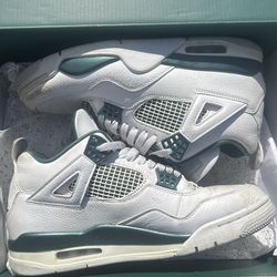 Jordan 4 white and green