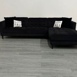 City Furniture Black Couch Sectional Sofa Good Conditions Free Delivery 🚚 