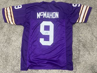Jim McMahon Signed Custom Minnesota Vikings Jersey JSA Witness COA