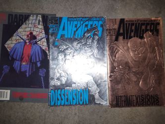 90s Avengers comic and Darkman comic