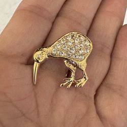 Gold Tone Kiwi Bird Pin
