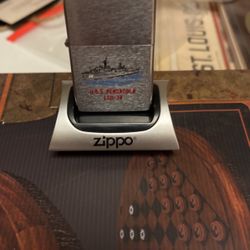 Zippo lighter USS Pensacola comes with display stand