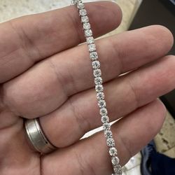 4.50Ct Moissanite Bracelet in 18k Gold Over Sterling Silveri