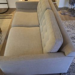 West Elms Drake 76inch Grey Twill Couch 
