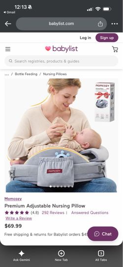 Momcozy Premium Adjustable Nursing Pillow