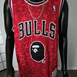 Jersey Bape For Bulls Mitchell And Ness 