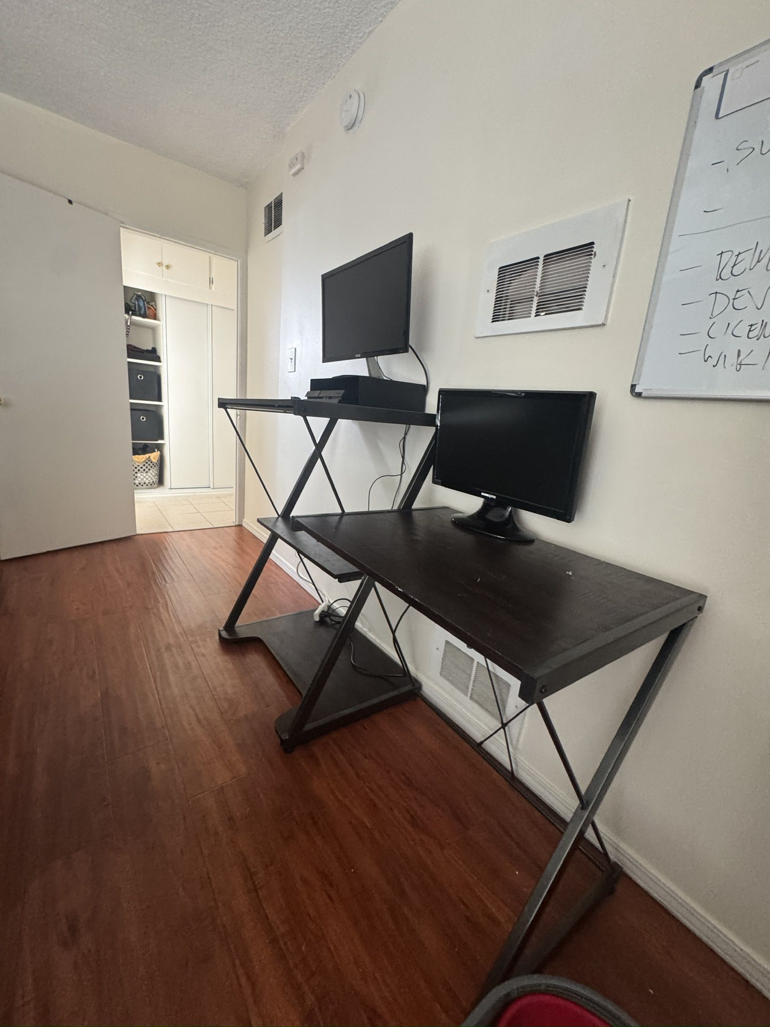 Mid century modern Z frame dual desk