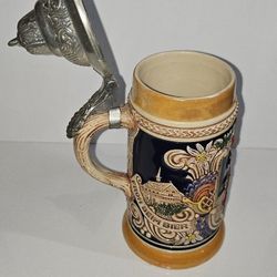 1950's Gerz West Germany Beer Stein With Lid